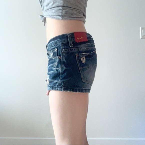 Low Rise Vintage Denim Shorts - Picture 2 of 9